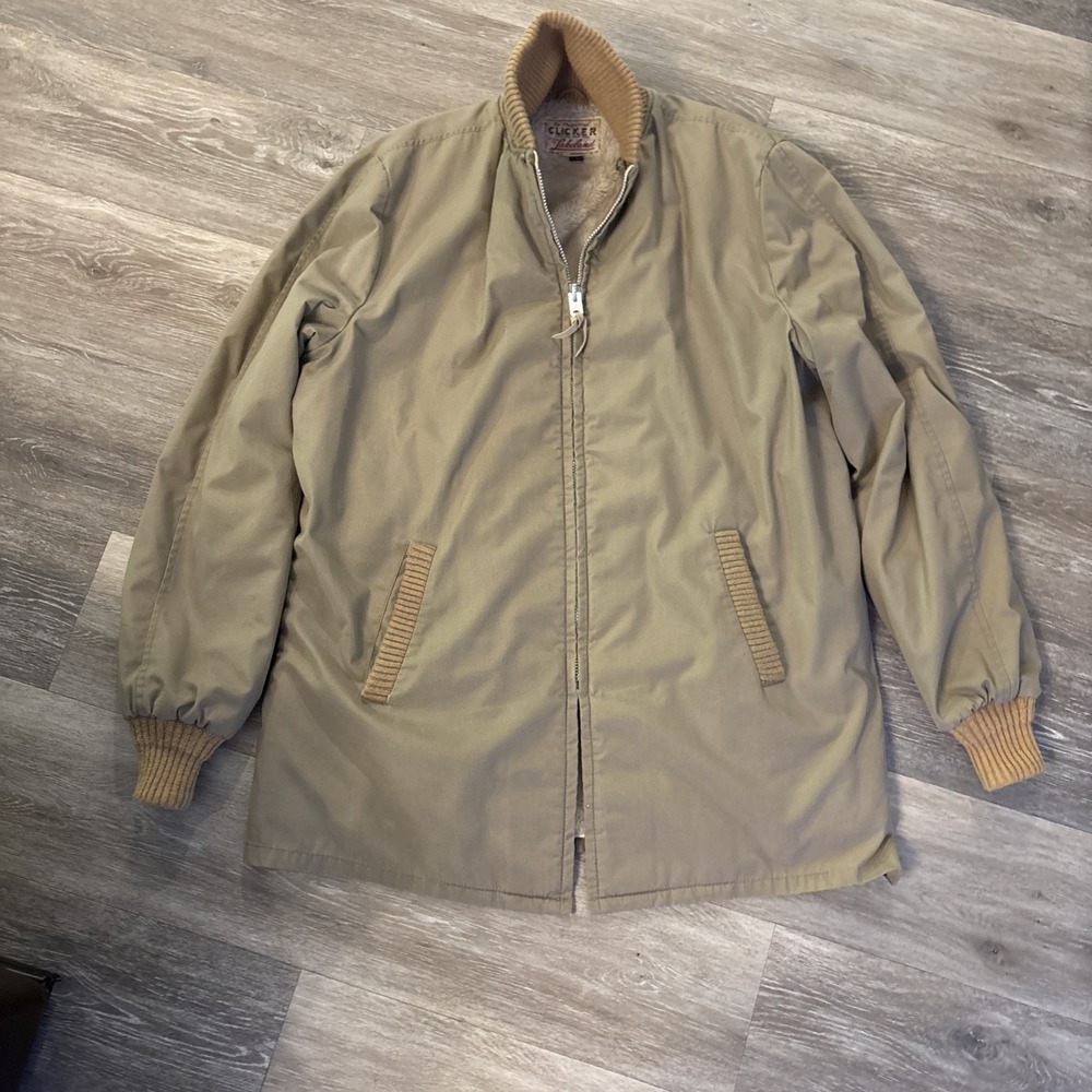 Vintage The Original Clicker Styled By Lakeland Mens Jacket Size 46 Tan XLong